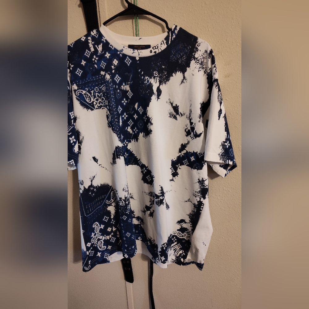 Louis Vuitton blue monogram bandana T-shirt